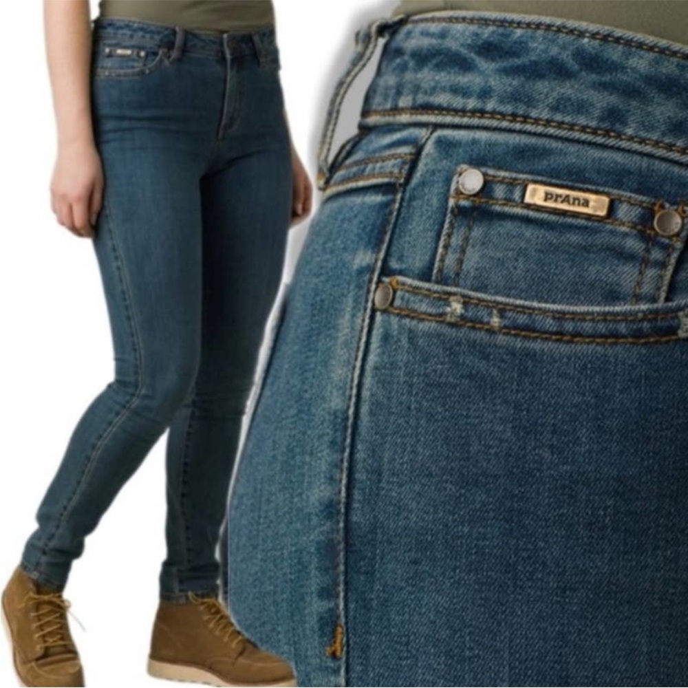 Prana Women's Skinny Jeans in Medium Wash Blue
